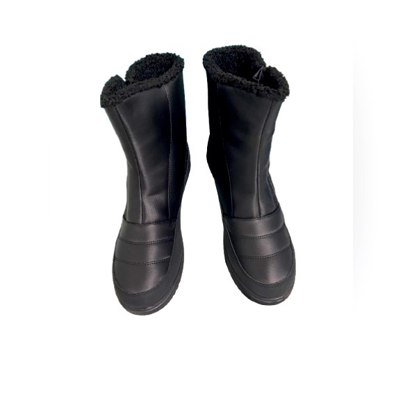 JBU, Women Snowbound Zip Cold Weather Boots, Black Size 10M Round Toe 1-13”heel - Picture 4 of 13